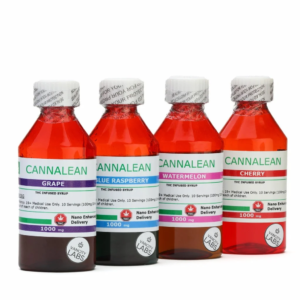 cannalean thc syrup 1000mg bottle front view